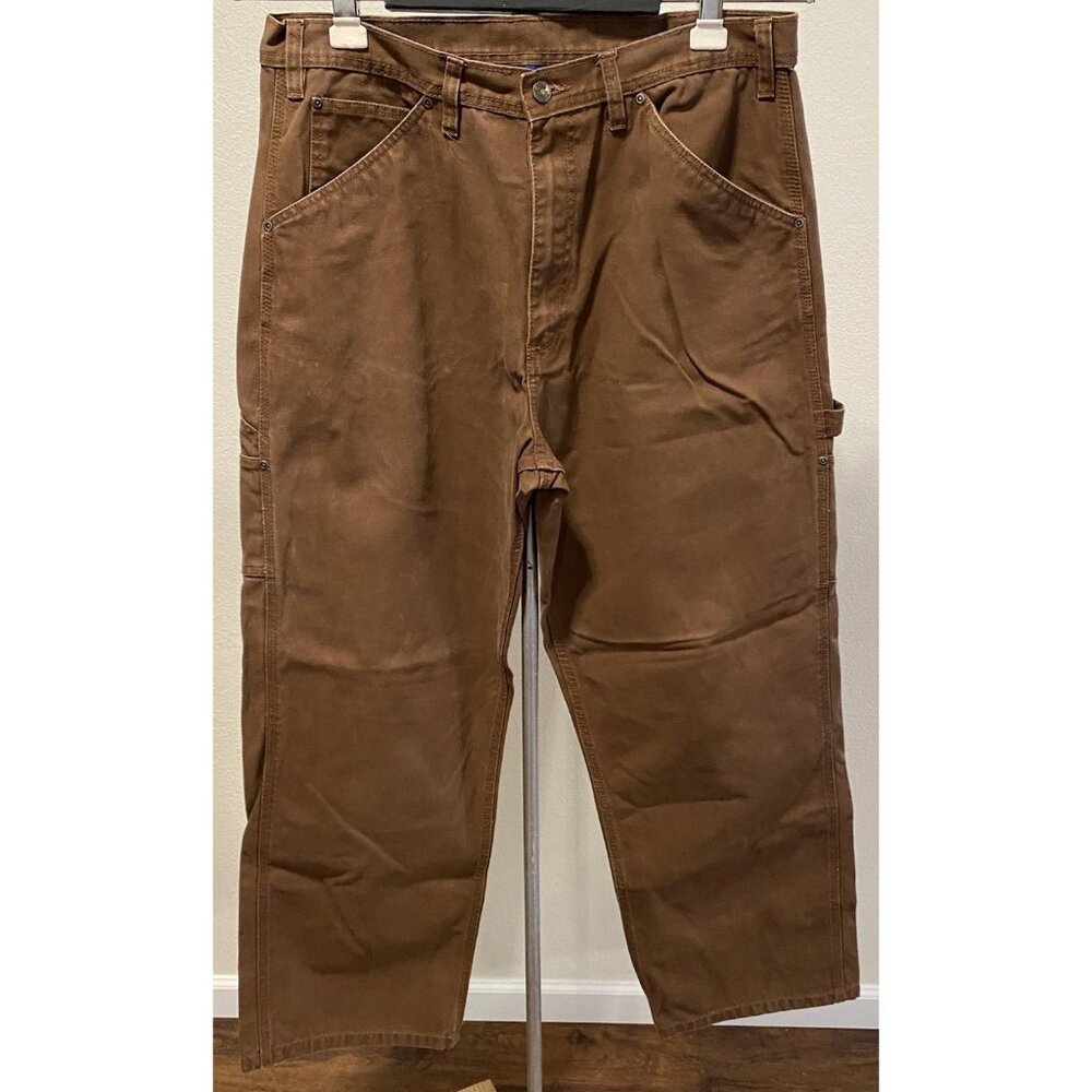 Vintage USA Five Brothers Mens Size 36X31”Heavy Duty Carpenter Work Pants Brown